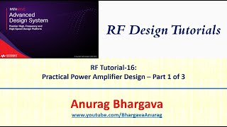 RF Design16 Practical Power Amplifier Design  Part 1 [upl. by Etnahsal711]