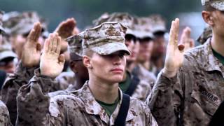 Marines Recite the Oath of Enlistment [upl. by Novyat]