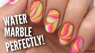 Water Marble Your Nails Perfectly [upl. by Arac]