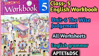 5th Class English Workbook  Unit6 The Wise Judgement  English grammar AP TET amp DSC [upl. by Uon]