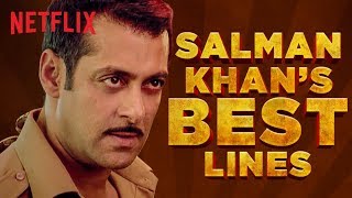 Salman Khans Best Lines  Dabangg  Netflix India [upl. by Ellehcam]