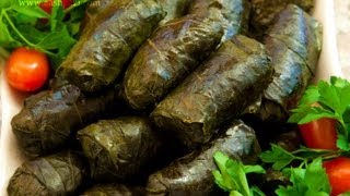 Dolmeh recipe dolme grape leaves meat wrap [upl. by Enoek]