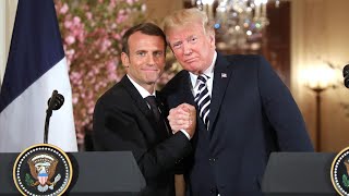 Five touching moments between Donald Trump and Emmanuel Macron [upl. by Niwde]