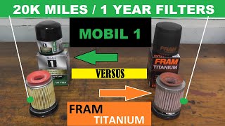 20000 Mile Oil Filter Comparison  Mobil 1 vs Fram Titanium [upl. by Eekcaj827]