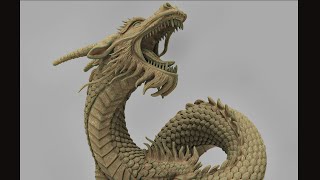 Chinese Dragon 3D print READY [upl. by Ellimaj]