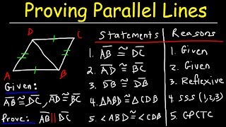 Proving Parallel Lines With Two Column Proofs  Geometry Practice Problems [upl. by Uokes]