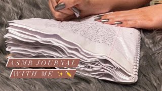 ASMR Journal with me ♡︎  crinkly notebook inaudible whispering pen sounds [upl. by Kohl]