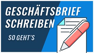 Geschäftsbrief schreiben  Tipps amp Formulierungen [upl. by Ecnerwaled991]