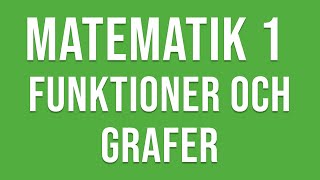 Matematik 1a 1b 1c Funktioner amp grafer [upl. by Donal]