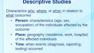 4 Descriptive and Analytical Studies  CPP NCD Epidemiology [upl. by Leahcimnaes747]