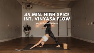 45min Spicy Intermediate Vinyasa Yoga Flow with Nicole Wild [upl. by Ilek]