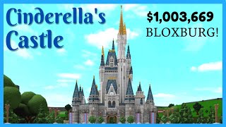 Cinderellas Castle in Bloxburg  Disney Castle Speedbuild by fruitmcnare Daniel Perkins [upl. by Nevag342]