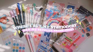 MY FAVORITE ONLINE STATIONERY STORES 💙where I buy my stationery [upl. by Rowland]