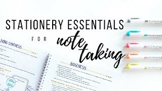 My stationery essentials for note taking  spring 2018  studytee [upl. by Ahsiam344]