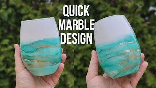 Marble Alcohol Ink Technique for Tumblers [upl. by Fulmis]