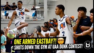 Hansel Emmanuel One Arm EASTBAY Shuts Gym Down Under Armour Dunk Contest Highlights [upl. by Naarah]