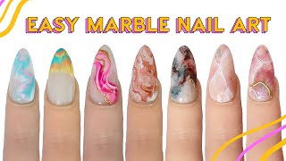 7 Ways To Do Marble Nail Art For Beginners [upl. by Vivianne]