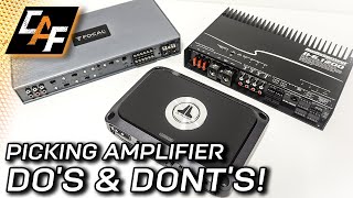 Picking a Car Audio Amplifier  DOs amp DONTs [upl. by Acima]