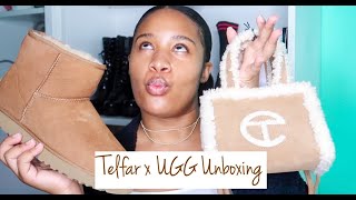 Telfar X UGG UNBOXING  What Fits Inside  Comparison to Chestnut UGG [upl. by Yebba]