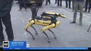 Mayor Adams NYPD unveil robots that will help officers [upl. by Jenkel]