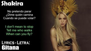 Shakira Gitana Lyrics SpanishEnglish EspañolInglés [upl. by Terrill61]