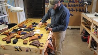 Making a Chest Holster at Clark Fork Leather [upl. by Wanids]