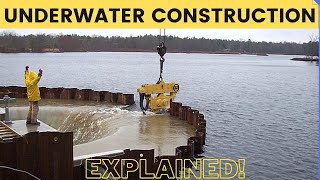 How Underwater Structures are Built Cofferdam Explained [upl. by Kendry]