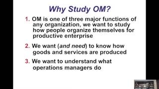 Introduction to Operations Management Part 1 [upl. by Tnafni244]