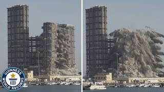 Tallest building demolished using explosives  Guinness World Records [upl. by Mattson]