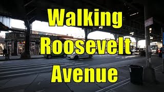 ⁴ᴷ Walking Tour of Roosevelt Avenue Queens NYC from Sunnyside to Flushing [upl. by Eiramanad]