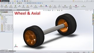 SolidWorks Tutorial Wheel And Axle Assembly [upl. by Etnom]