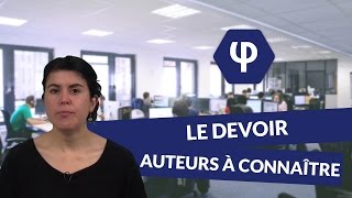 Le Devoir  auteurs à connaître  Philosophie  digiSchool [upl. by Eycats]