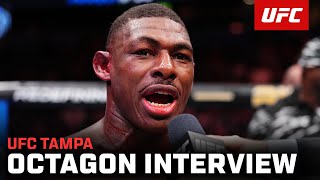 Joaquin Buckley Octagon Interview  UFC Tampa [upl. by Kakalina718]