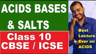 Acids Bases and Salts 01  ACIDS  CBSE  ICSE CLASS 10 [upl. by God174]