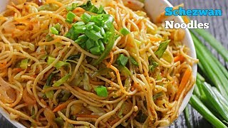 Veg Noodles Recipe in Telugu  Schezwan Noodles  Restaurant Style  Chinese Recipe [upl. by Button]