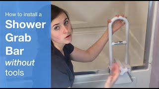 How to Install a Shower No Drill Grab Bars [upl. by Gautier90]