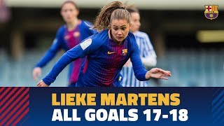 All Lieke Martens goals with Barça in the 201718 season [upl. by Cira]