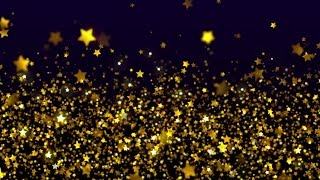 Shimmering Gold Stars  Free Stock Video Background Loop [upl. by Nahtnanhoj365]