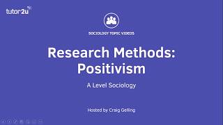 Research Methods Positivism Sociology Theory amp Methods [upl. by Dietrich]