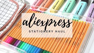 Huge aliexpress stationery haul ✨ back to school [upl. by Pergrim]