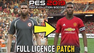 PES 2019 How to Install Official Team Names Kits Logos Leagues amp More [upl. by Jovitah761]