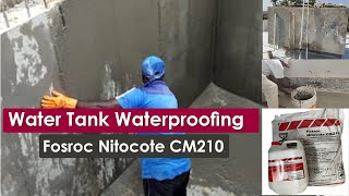 Water Tank Waterproofing by Using Fosroc Nitocote CM210  water tank waterproofing  SV Projects [upl. by Jessi]