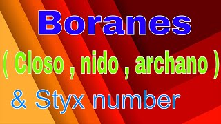 Boranes  closo nidoarchano  amp Styx number Structure of Boranes CSIR NET Gate [upl. by Ybsorc]