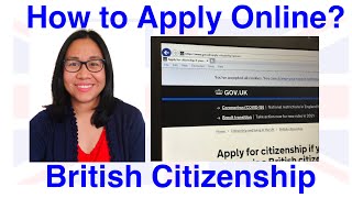 BRITISH  UK CITIZENSHIP  HOW TO APPLY ONLINE  NOV 2020 [upl. by Bodrogi]