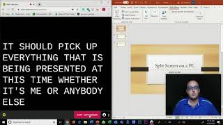 How to Split Screen with a PowerPoint in Presenter View on a PC [upl. by Leyameg]