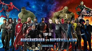 Top 10 Superheroes vs Supervillains Characters  MARVEL  DC  List Edu [upl. by Cullan]