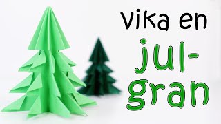 VIKA EN JULGRAN  julpyssel med papper [upl. by Sindee714]