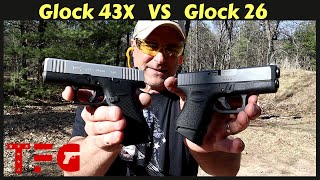 Glock 43X VS Glock 26  TheFirearmGuy [upl. by Anecusa]