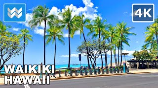 4K Exploring Waikiki in Honolulu Hawaii USA Walking Tour amp Travel Vacation Guide 🎧 Binaural Sound [upl. by Nylimaj]