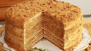 RUSKI MEDOVIK  recept za tortu ruski medovik  MEDENA TORTA  Торт Медовик [upl. by Shoshana]